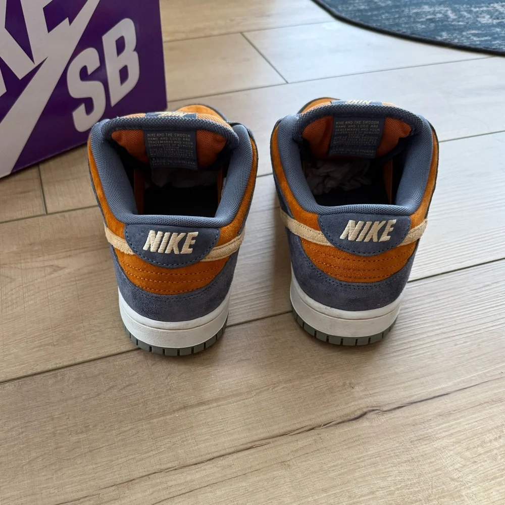 Nike Men's Low-Top Sneakers in Navy, Orange, and Cream